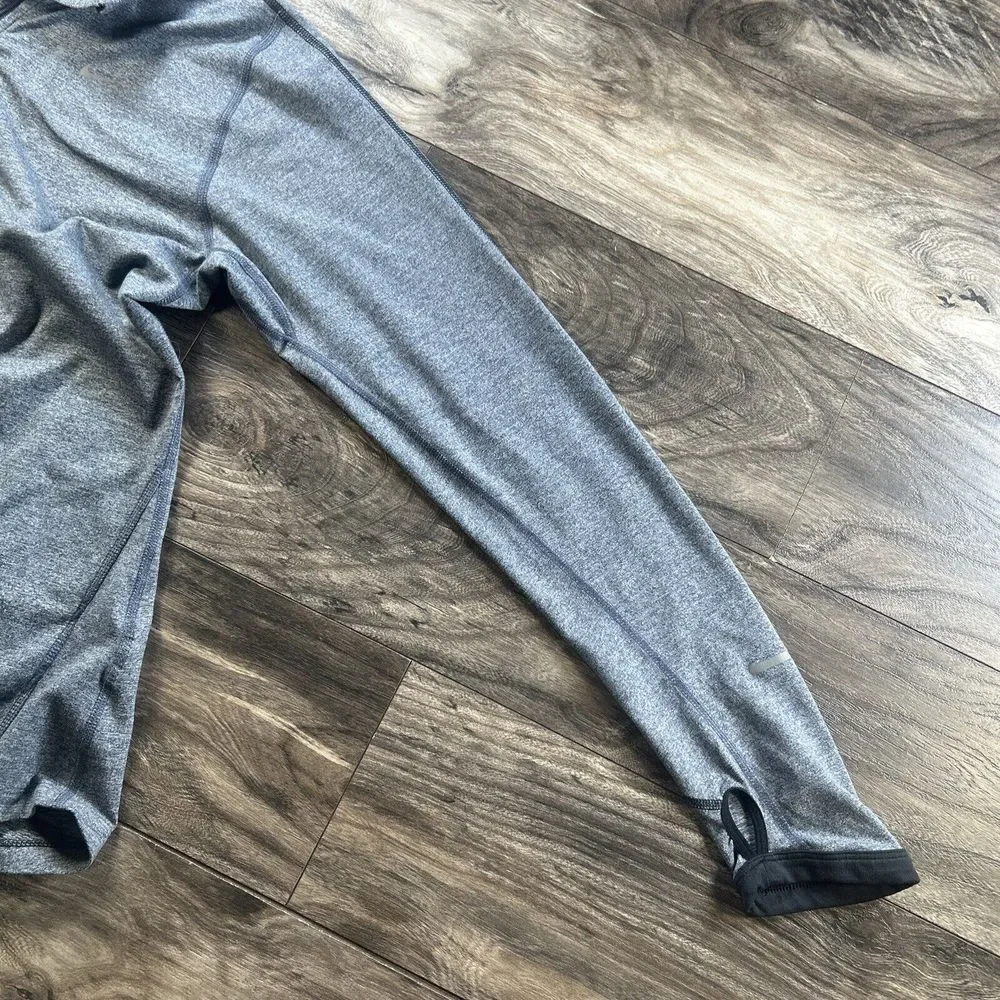 Nike Running Shirt Womens Medium Gray 1/4‎ Zip Element Gym Training Athleisure